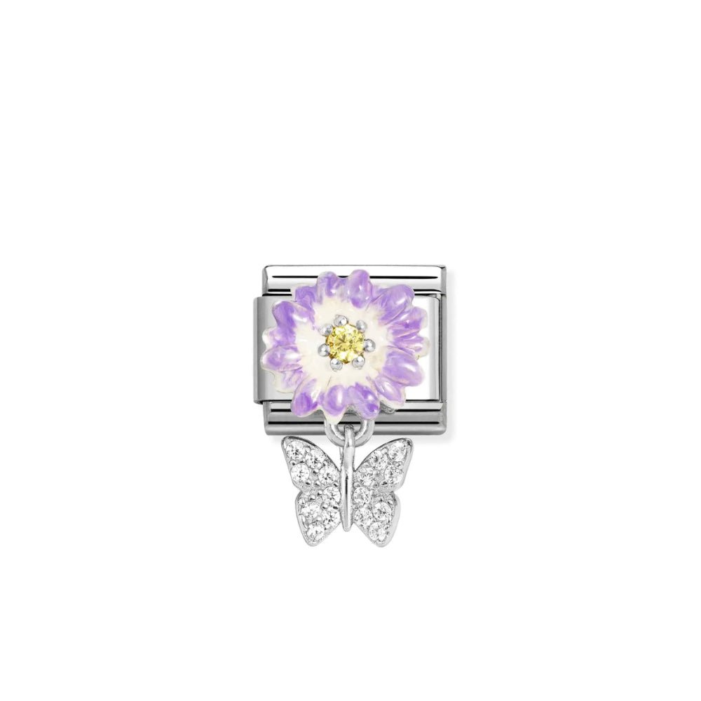 Nomination Composable Classic Purple Flower Butterfly Link - MococoNomination331814/118033497550330Charms and Links