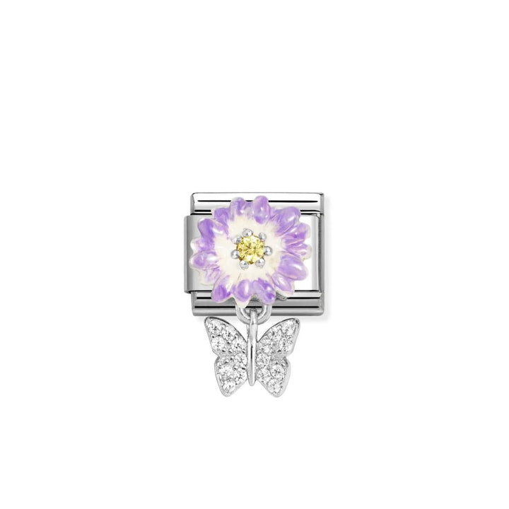 Nomination Composable Classic Purple Flower Butterfly Link - MococoNomination331814/118033497550330Charms and Links