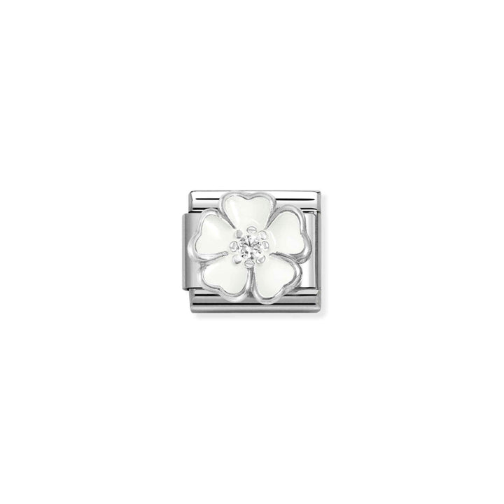 Nomination Composable Classic White Flower with CZ Link - MococoNomination330321/158033497550002Charms and Links