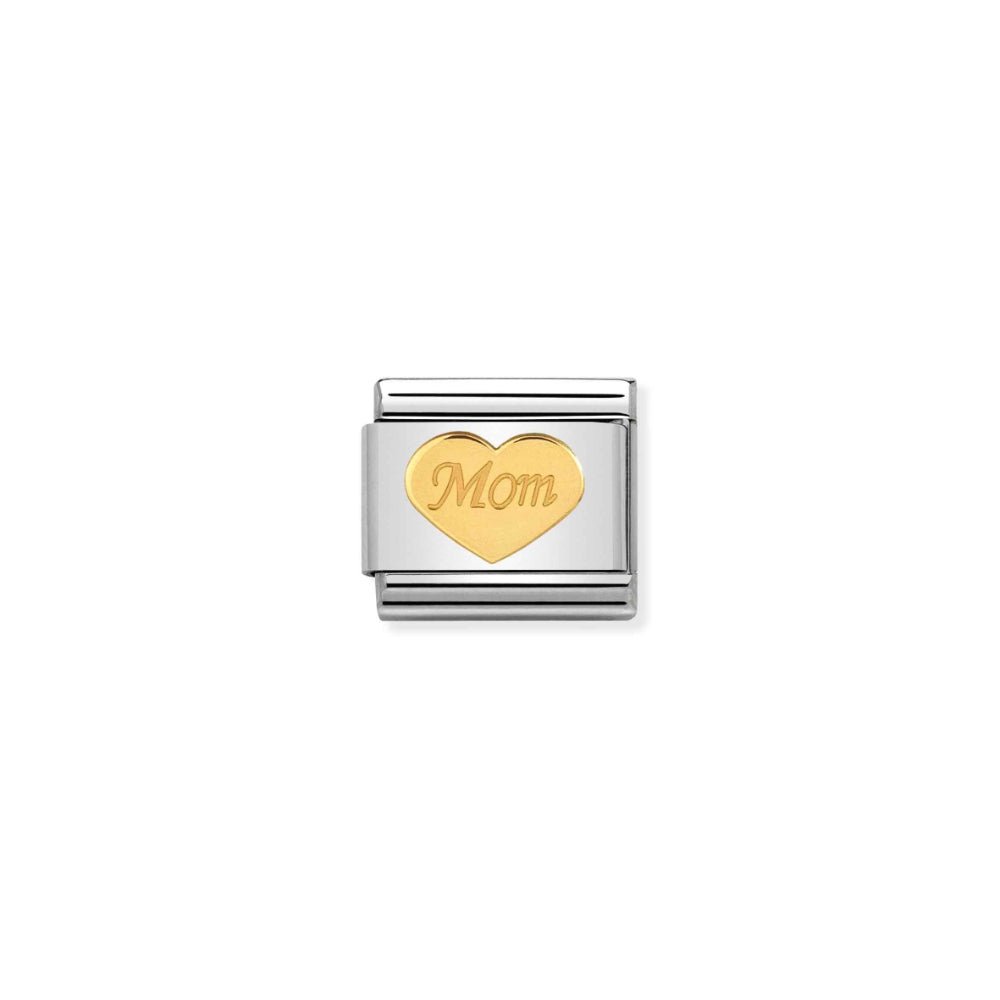 Nomination Composable Classic with Gold Mom Heart Link - MococoNomination030162/378033497429612Charms and Links