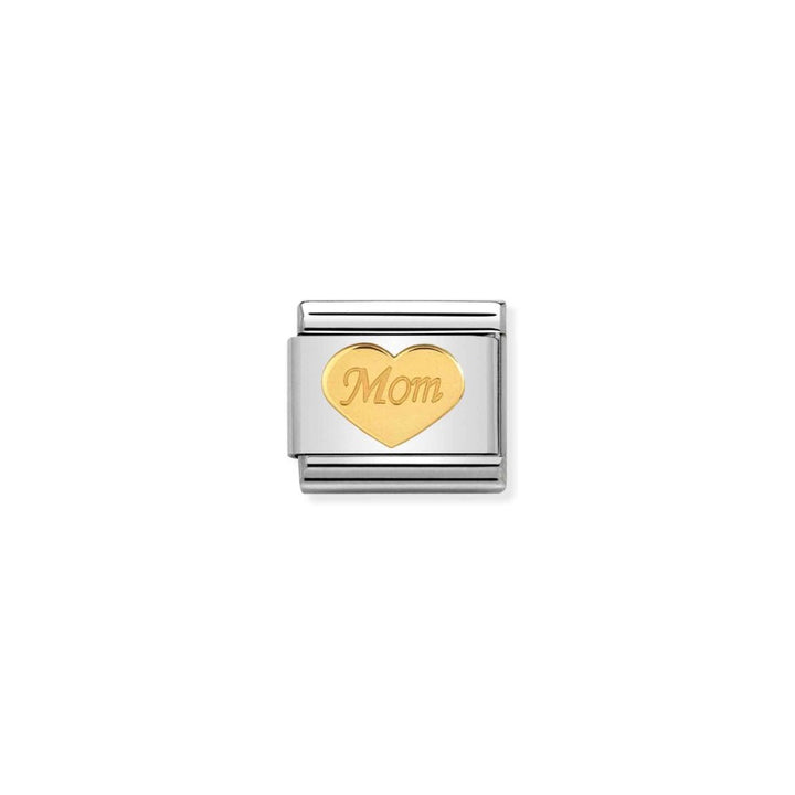 Nomination Composable Classic with Gold Mom Heart Link - MococoNomination030162/378033497429612Charms and Links