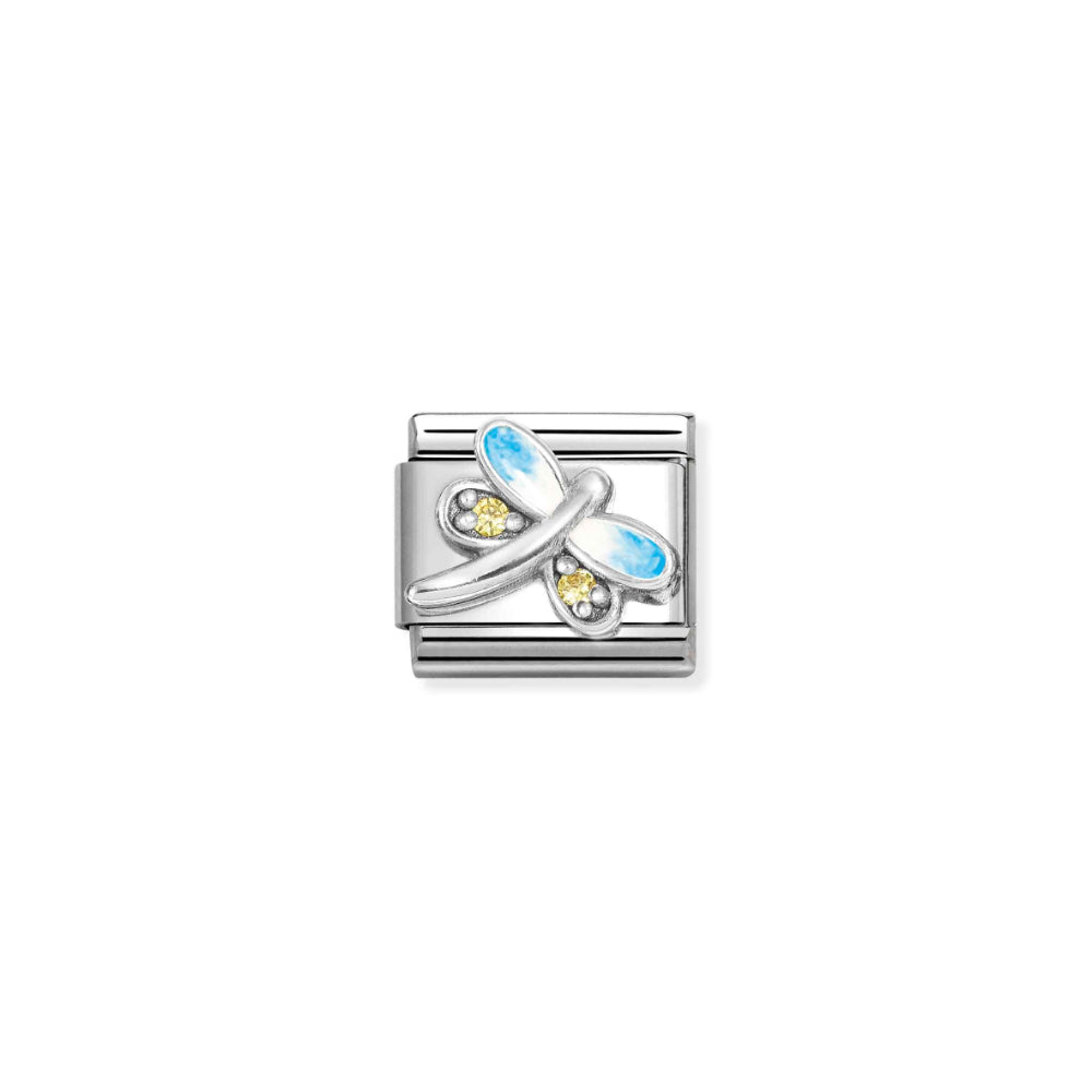 Nomination Composable Classics Blue Dragonfly with CZ Link image