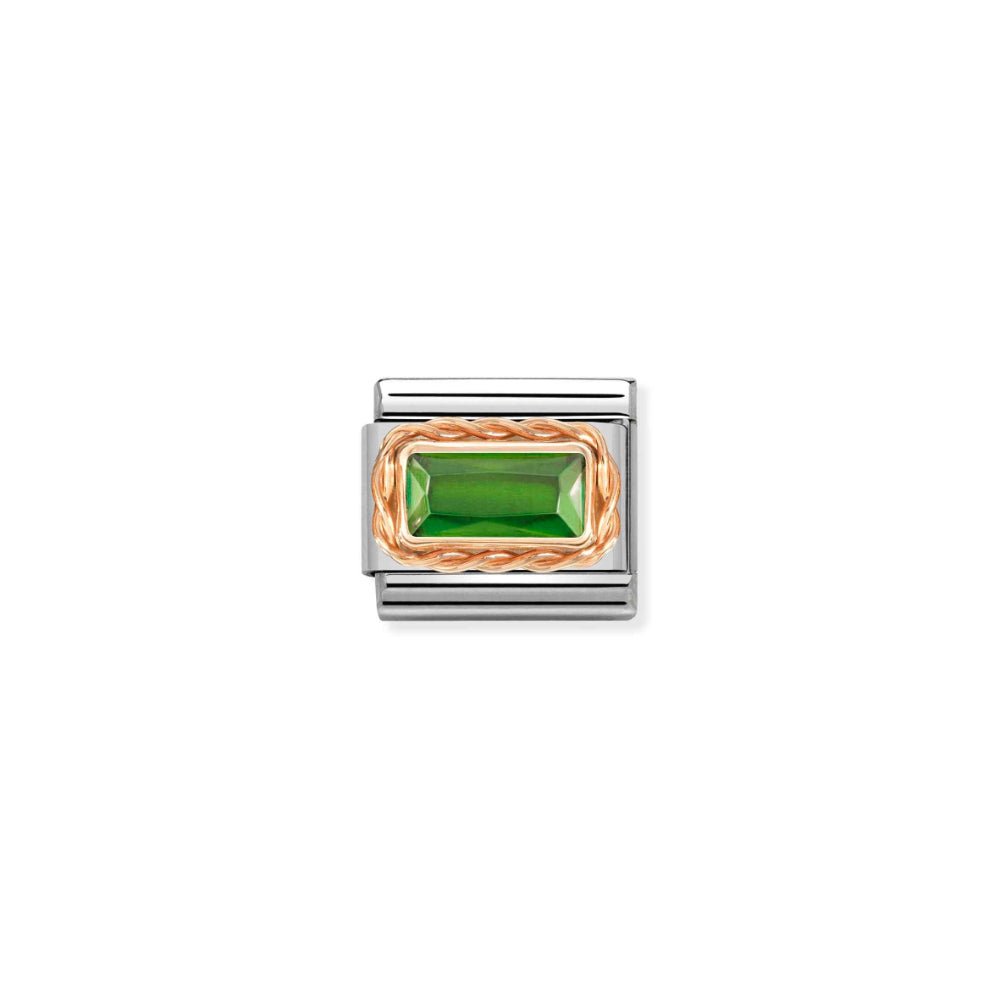 Nomination Composable Green CZ in Rose Gold Link - MococoNomination430604/0048033497522054Charms and Links