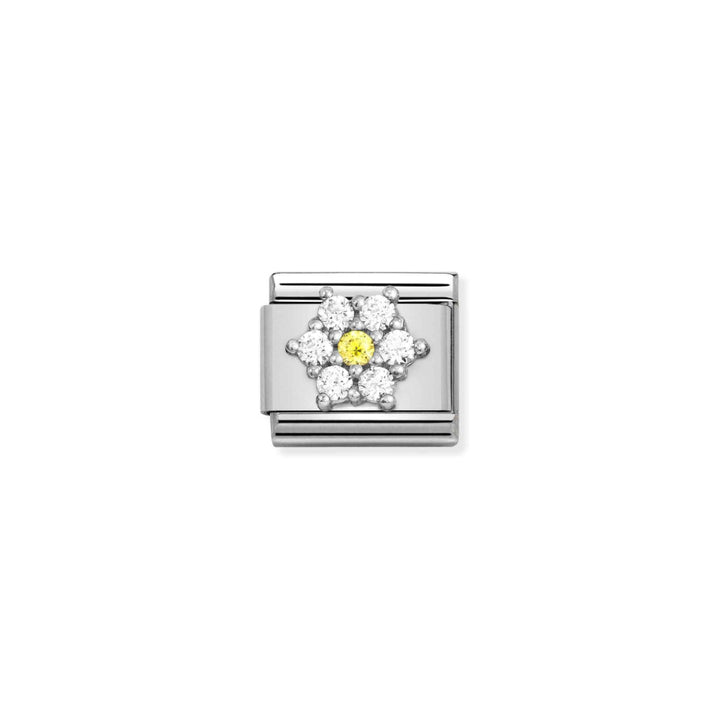 Nomination Composable Silver Flower Coloured CZ Link - MococoNomination330322/018033497496652Charms and Links