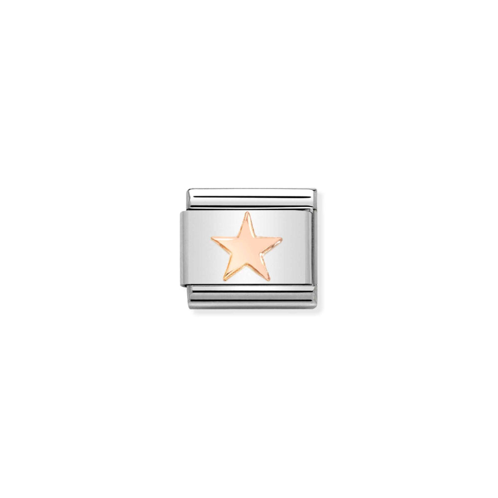 Nomination Composable Stainless Steel 9K Rose Gold Star Link Charm image