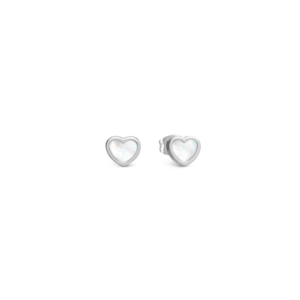 Nomination Emosfere Stainless Steel White Mother-of-Pearl Heart Earrings image