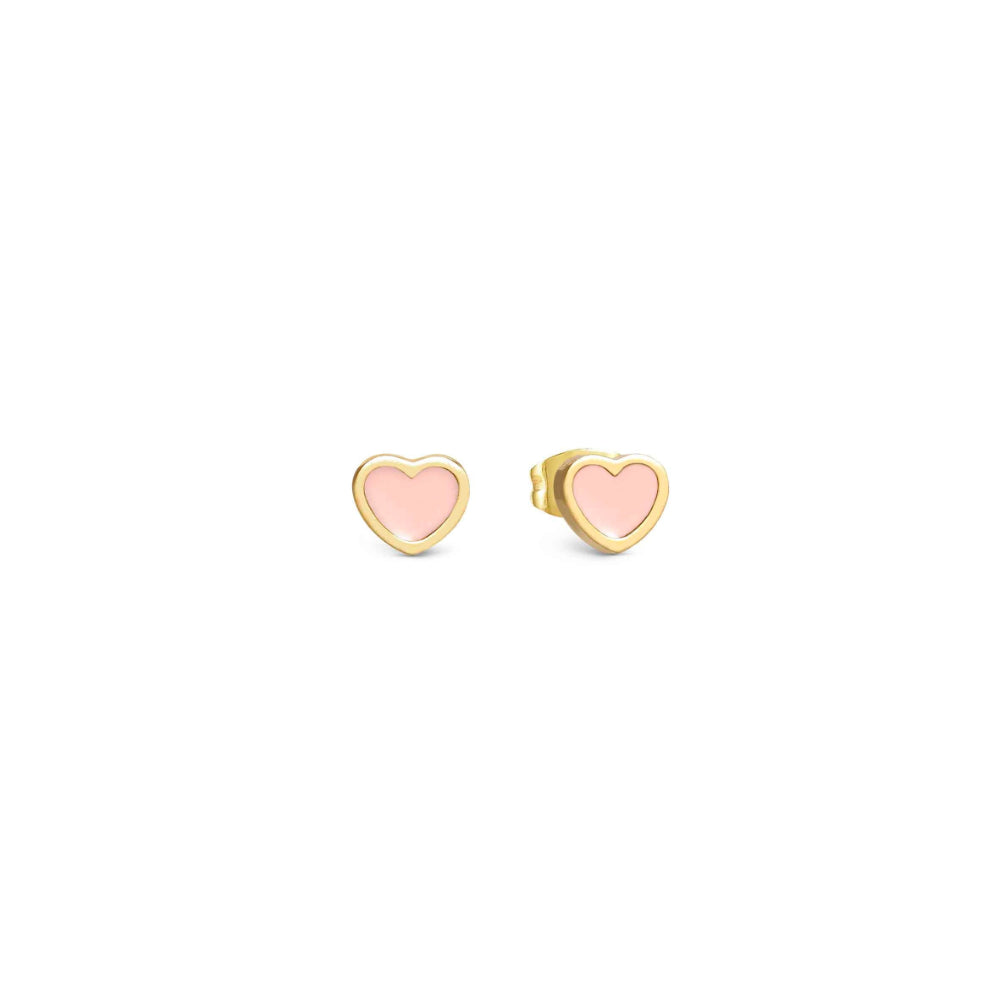 Nomination Emosfere Yellow PVD White Heart Stainless Steel Earrings image