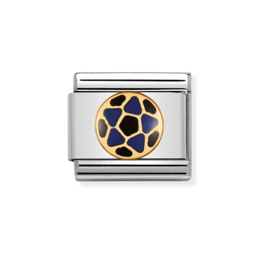 Nomination Gold and Black Blue Italian Football Charm - MococoNomination030204/148033497013316Charms