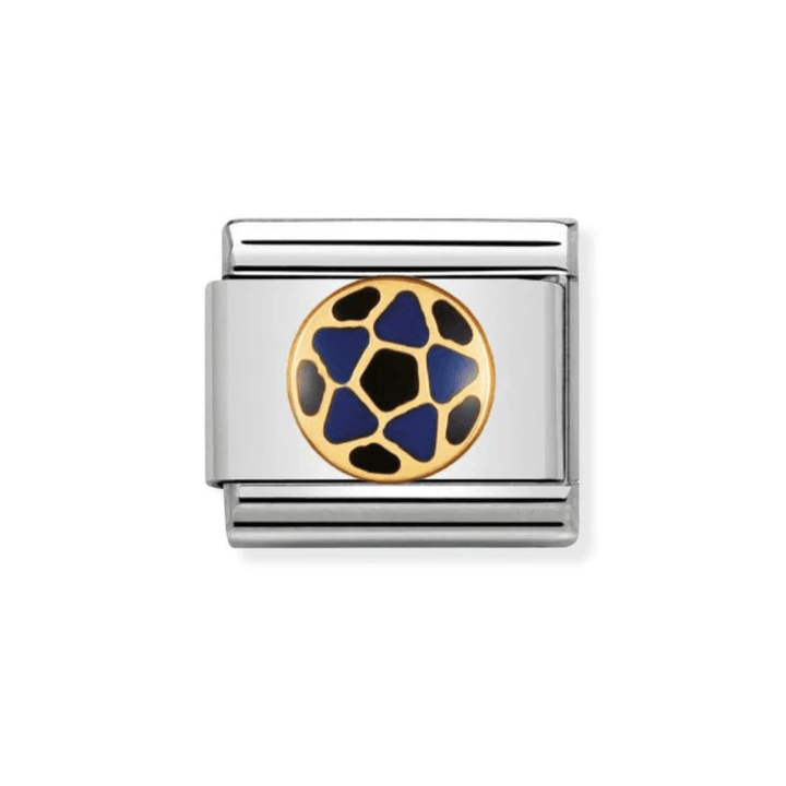 Nomination Gold and Black Blue Italian Football Charm - MococoNomination030204/148033497013316Charms