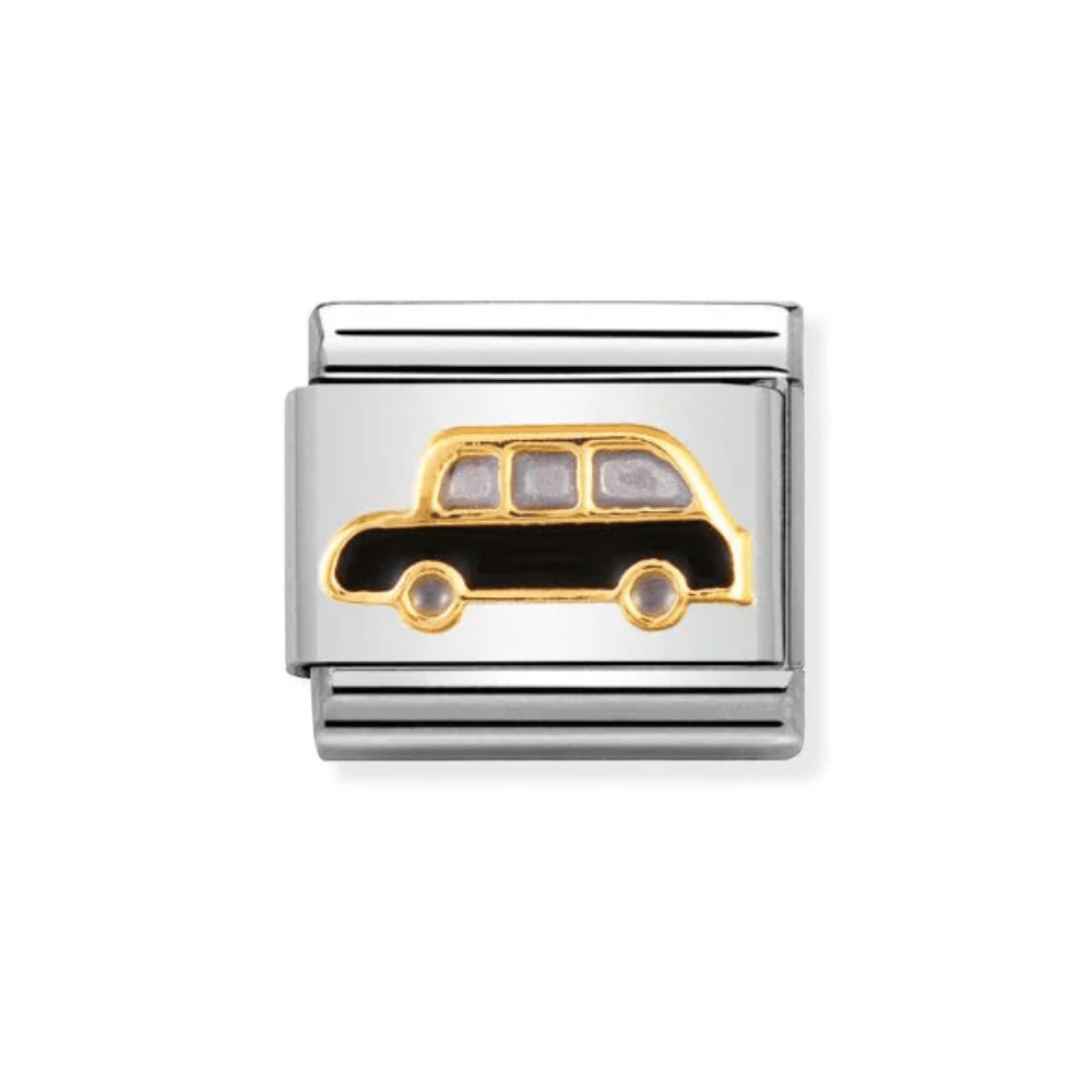 Nomination Gold and Black Cab Charm - MococoNomination030250/098033497010063Charms