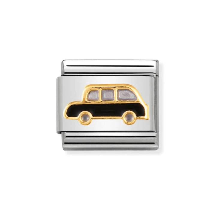 Nomination Gold and Black Cab Charm - MococoNomination030250/098033497010063Charms