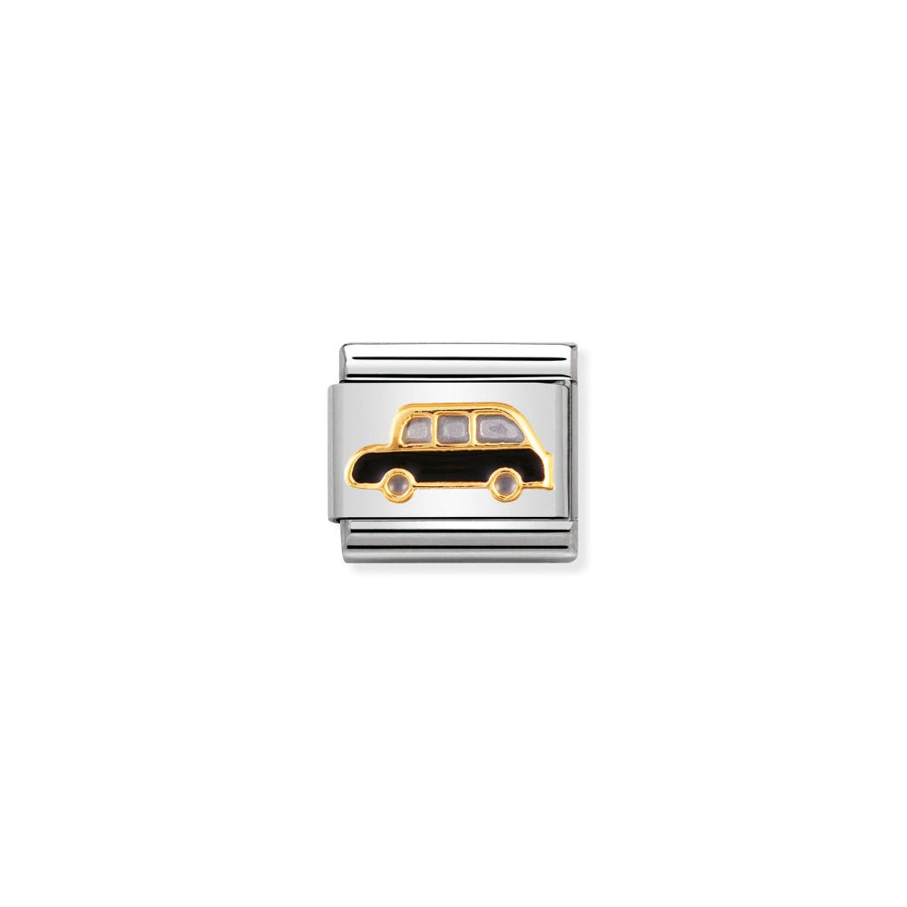 Nomination Gold and Black Cab Charm - MococoNomination030250/098033497010063Charms