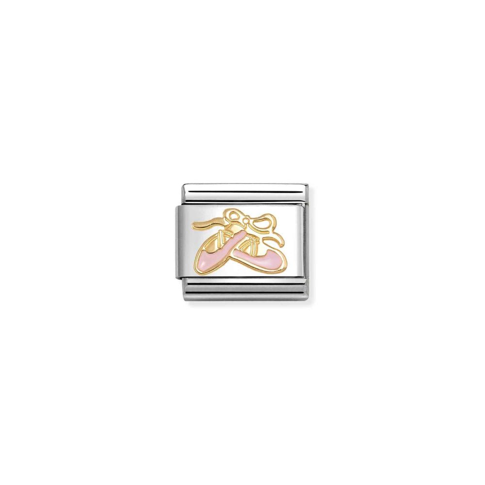 Nomination Gold and Pink Classic Symbols , Enamel Dance Shoes Charm - MococoNomination030285/768033497568465Charms