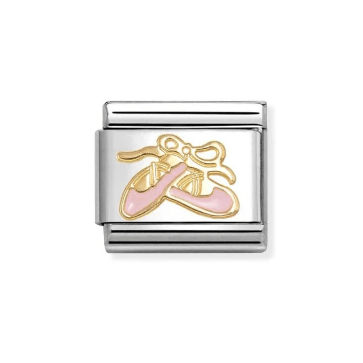 Nomination Gold and Pink Classic Symbols , Enamel Dance Shoes Charm - MococoNomination030285/768033497568465Charms