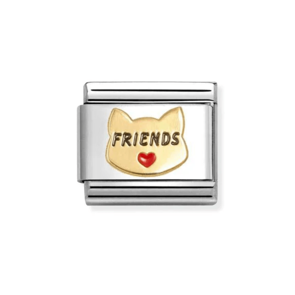 Nomination Gold and Red Classic Symbols , Enamel Heart Cat Charm - MococoNomination030285/688033497568380Charms