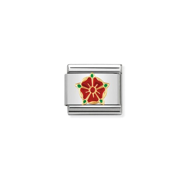Nomination Gold and Red Enamel Rose of Lancashire Charm - MococoNomination030250/108033497100115Charms and Links