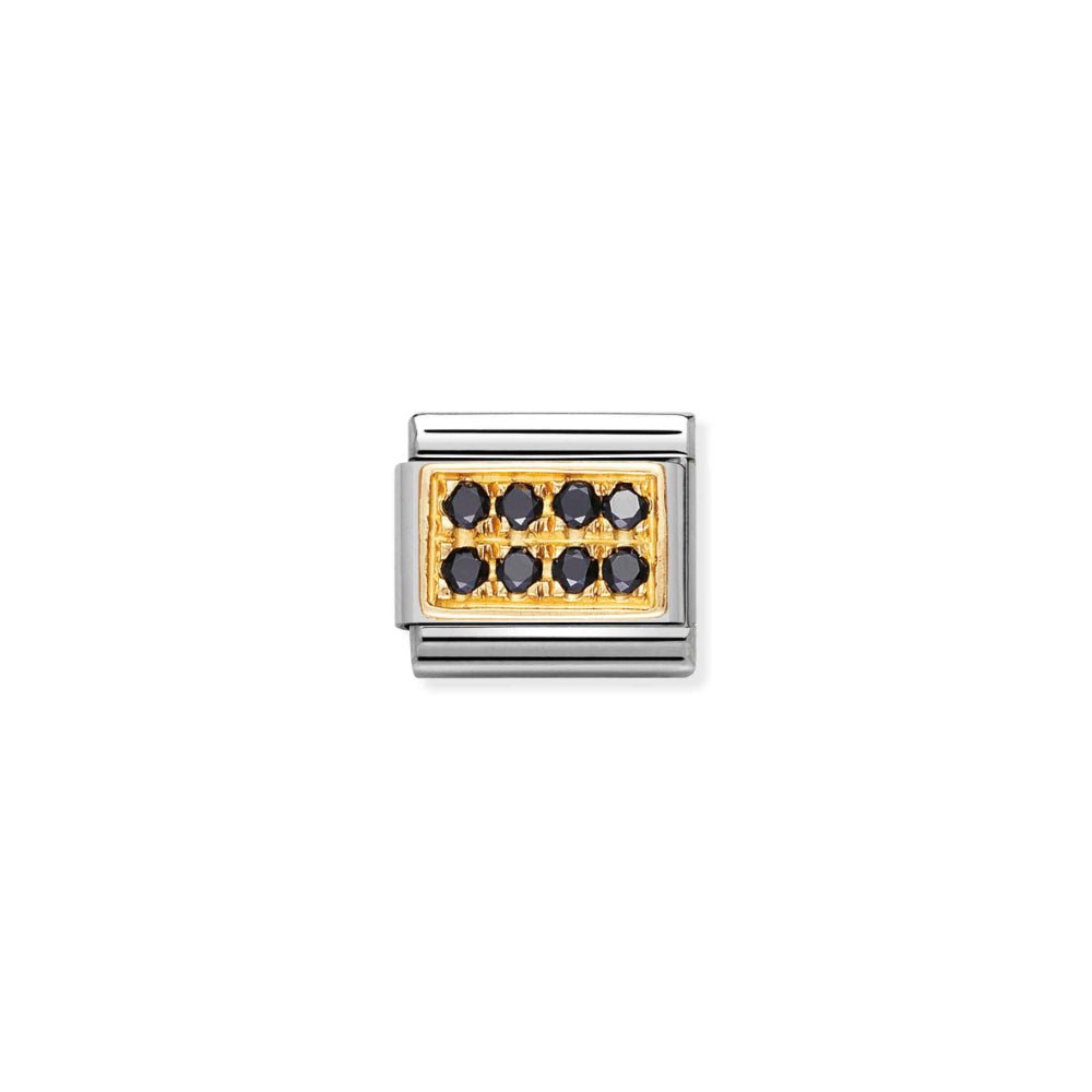 Nomination Gold Black Cubic Zirconia Charm - MococoNomination030314/108033497018892Charms