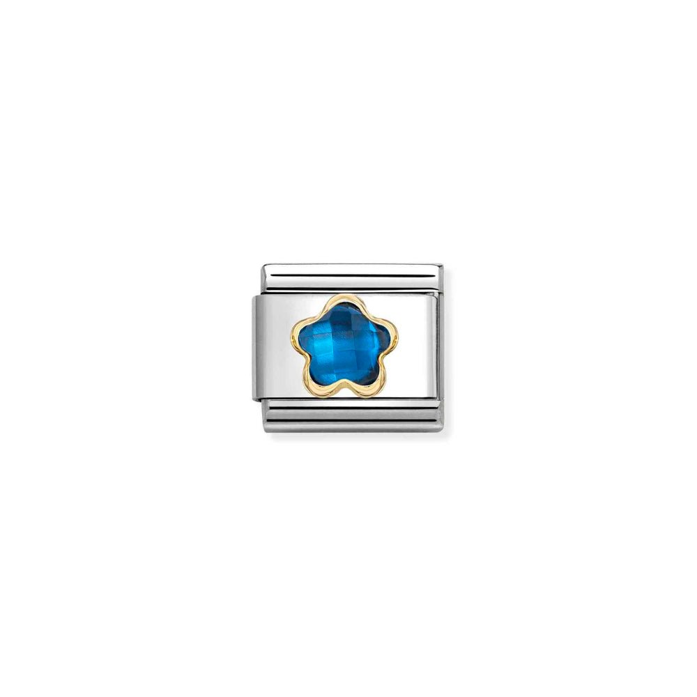 Nomination Gold Blue CZ Flower Charm - MococoNomination030615/0078033497580108Charms