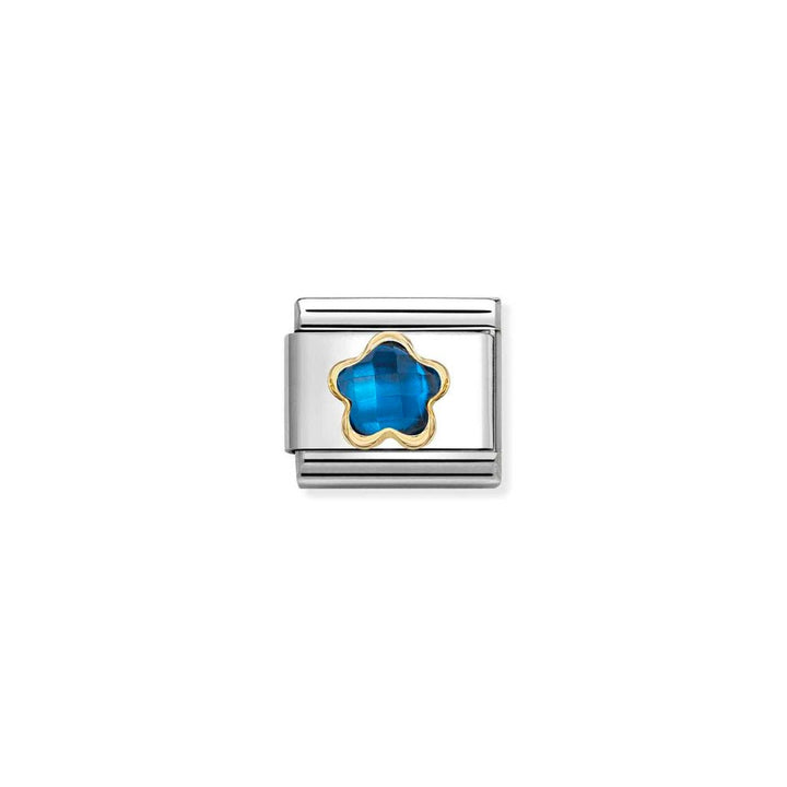 Nomination Gold Blue CZ Flower Charm - MococoNomination030615/0078033497580108Charms