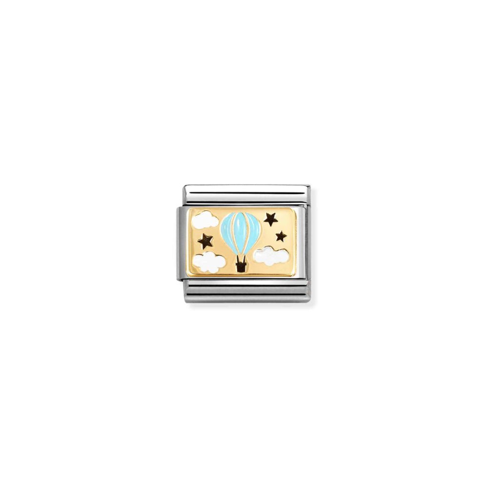 Nomination Gold Blue Hot Air Balloon Charm - MococoNomination030289/178033497565563Charms