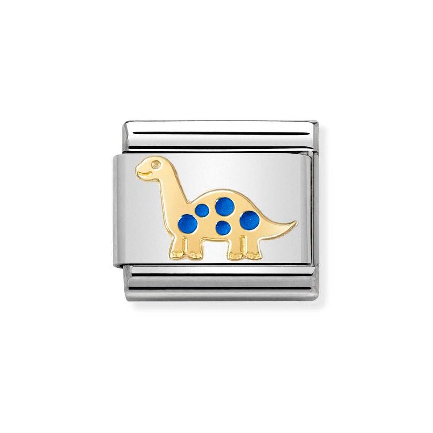 Nomination Gold Classic Blue Brontosauros Charm - MococoNomination030272/398033497459756Charms and Links