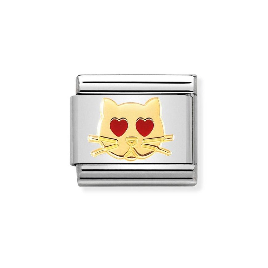 Nomination Gold Classic Cat With Heart Eyes Charm - MococoNomination030272/438033497460929Charms and Links