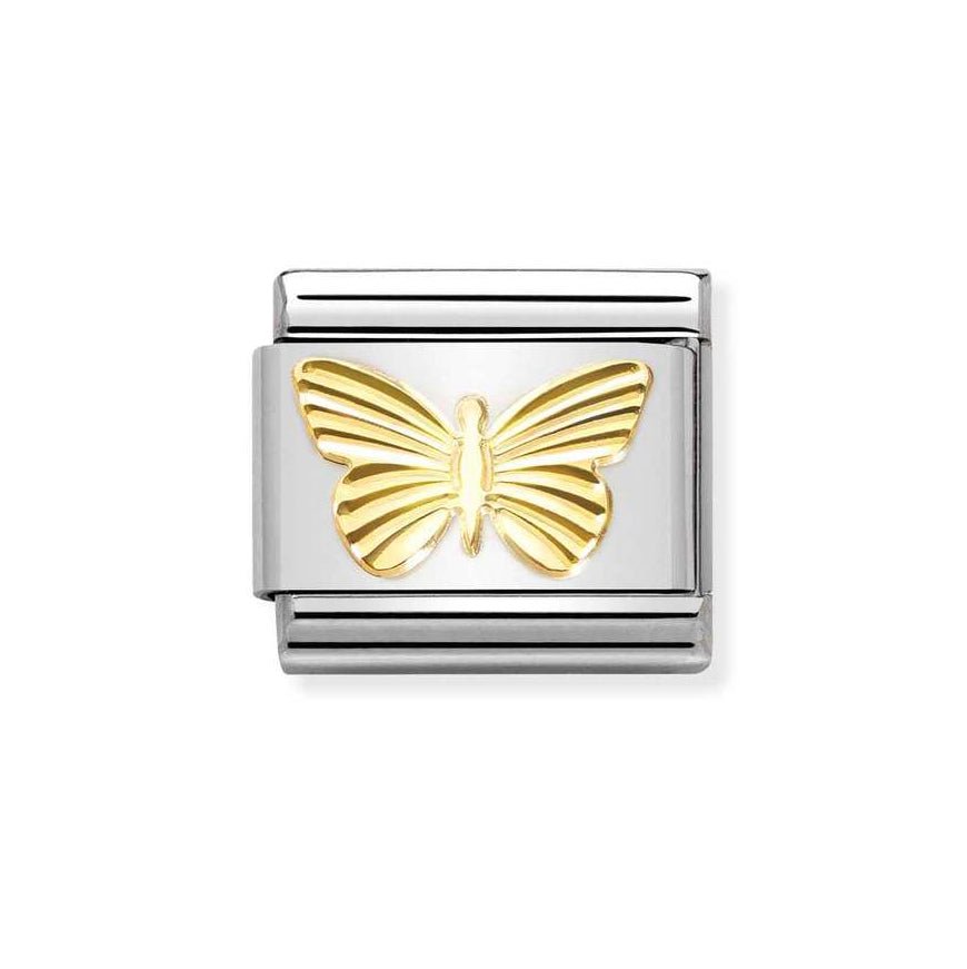 Nomination Gold Classic Diamond Etched Butterfly Charm - MococoNomination030149/458033497528971Charms and Links