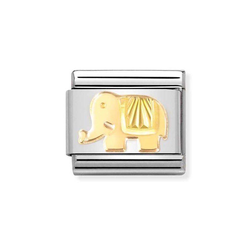 Nomination Gold Classic Diamond Etched Elephant Charm - MococoNomination030149/508033497529022Charms and Links