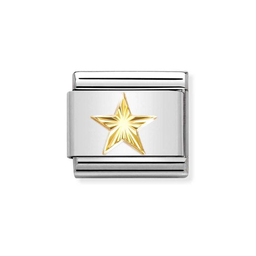 Nomination Gold Classic Diamond Etched Star Charm - MococoNomination030149/558033497529077Charms and Links