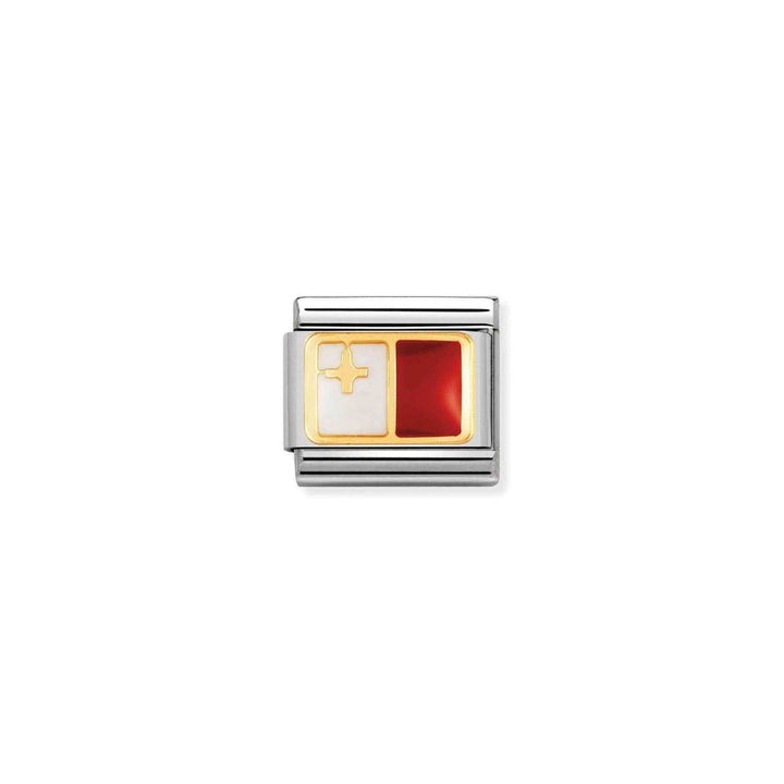 Nomination Gold Classic Europe Flag Stainless with Enamel Malta Charm - MococoNomination030234/298033497041142Charms