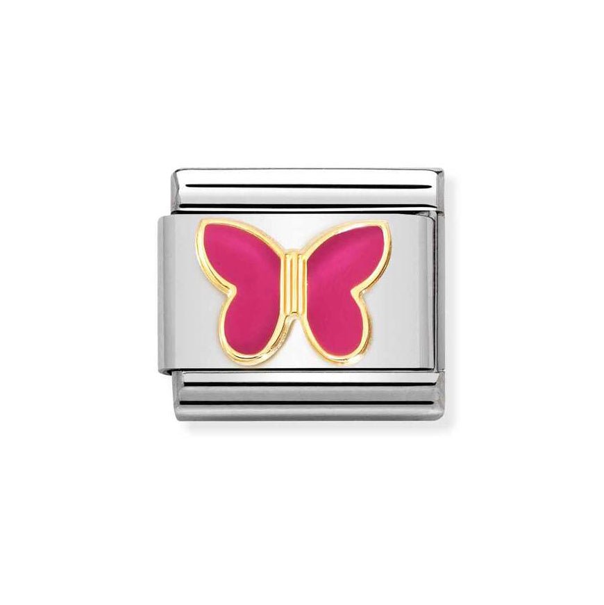 Nomination Gold Classic Fuchsia Butterfly Charm - MococoNomination030285/628033497528926Charms and Links