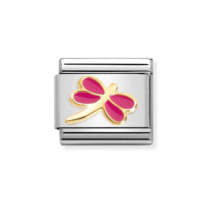 Nomination Gold Classic Fuchsia Dragonfly Charm - MococoNomination030285/578033497528872Charms and Links