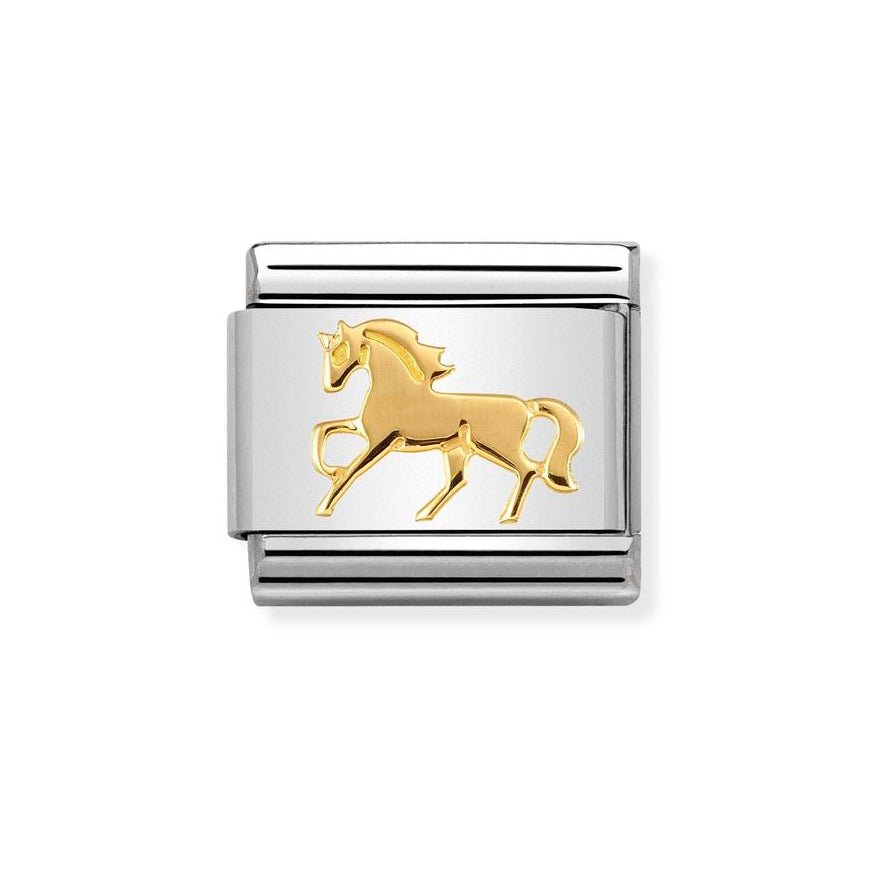 Nomination Gold Classic Galloping Horse Charm - MococoNomination030149/268033497440594Charms and Links