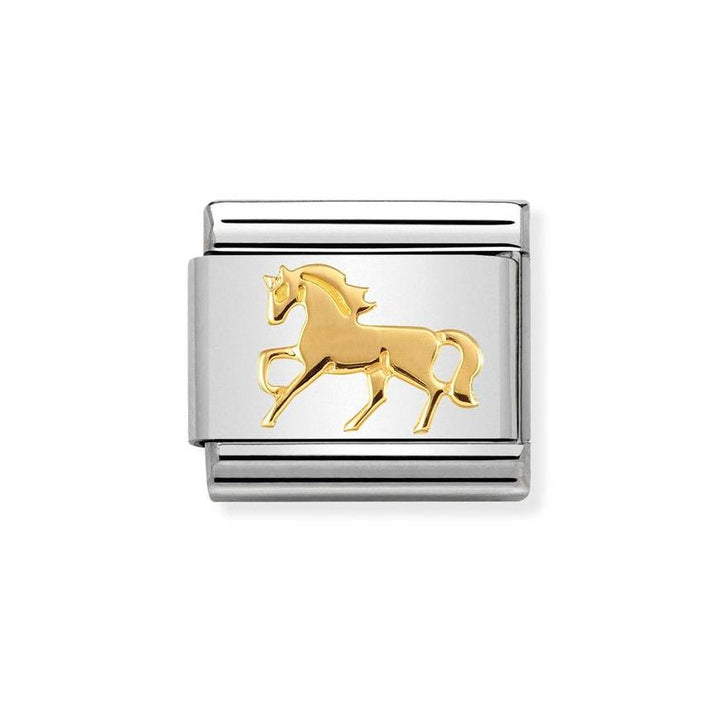 Nomination Gold Classic Galloping Horse Charm - MococoNomination030149/268033497440594Charms and Links