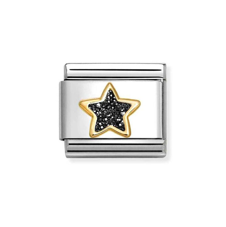 Nomination Gold Classic Glitter Black Star Charm - MococoNomination030220/208033497536860Charms and Links