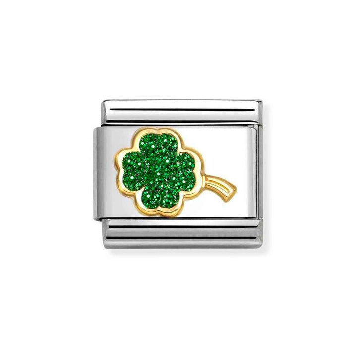 Nomination Gold Classic Glitter Green Four - Leaf Clover Charm - MococoNomination030220/188033497536846Charms and Links