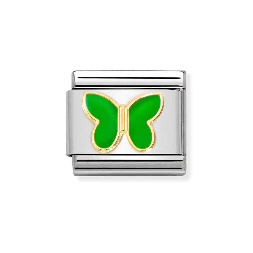 Nomination Gold Classic Green Butterfly Charm - MococoNomination030285/618033497528919Charms and Links