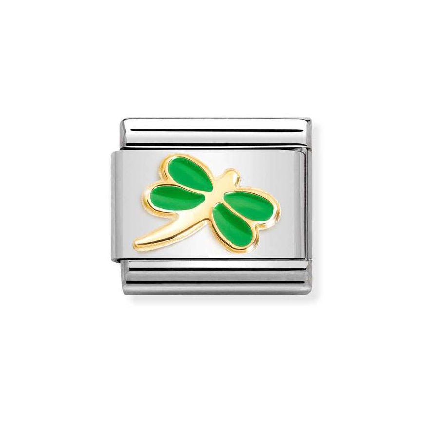 Nomination Gold Classic Green Dragonfly Charm - MococoNomination030285/568033497528865Charms and Links