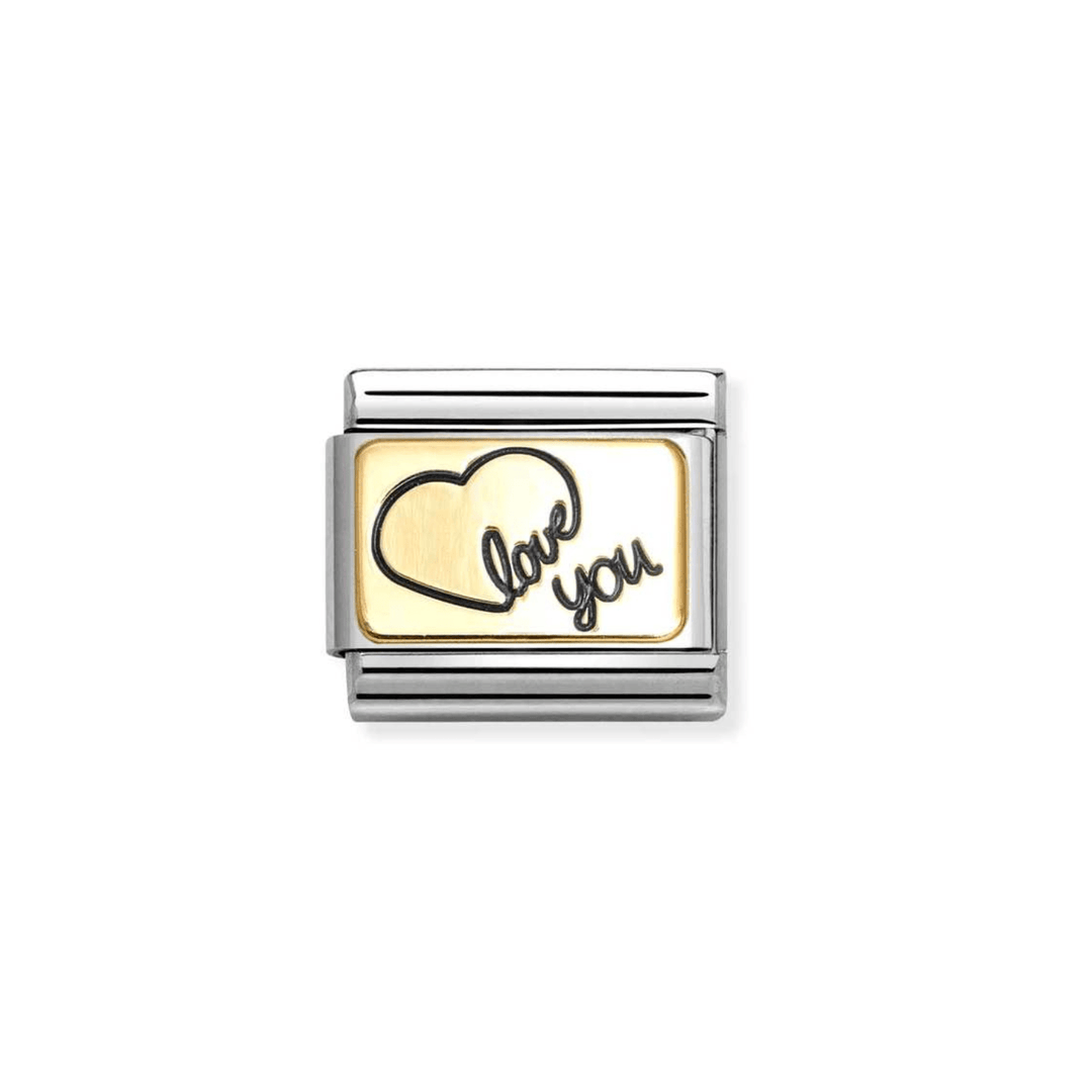 Nomination Gold Classic I Love You Heart Charm - MococoNomination030284/608033497536938Charms and Links