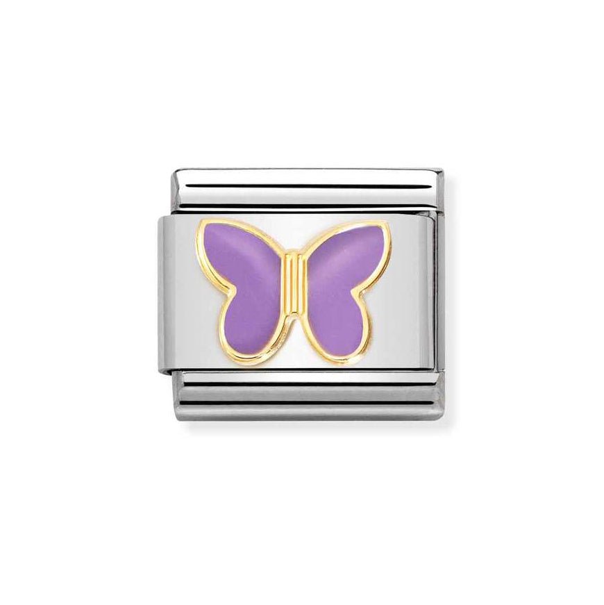 Nomination Gold Classic Lilac Butterfly Charm - MococoNomination030285/608033497528902Charms and Links