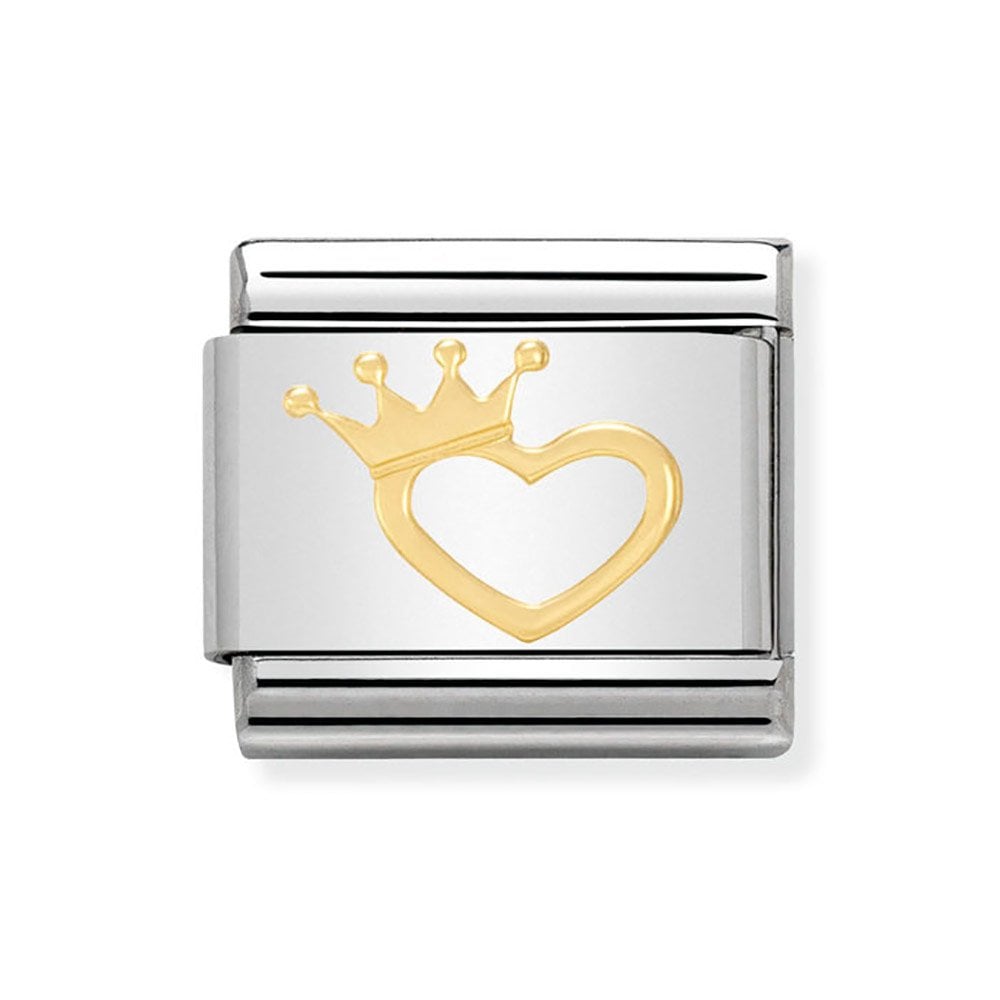 Nomination Gold Classic Love Stainless with Crown Charm - MococoNomination030116/178033497317919Charms