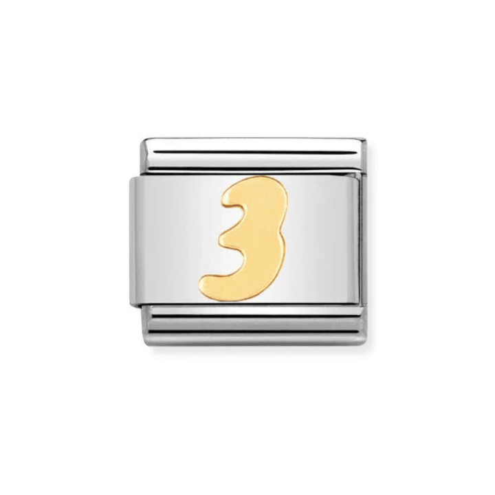 Nomination Gold Classic Number 3 Charm - MococoNomination030102/038033497010360Charms