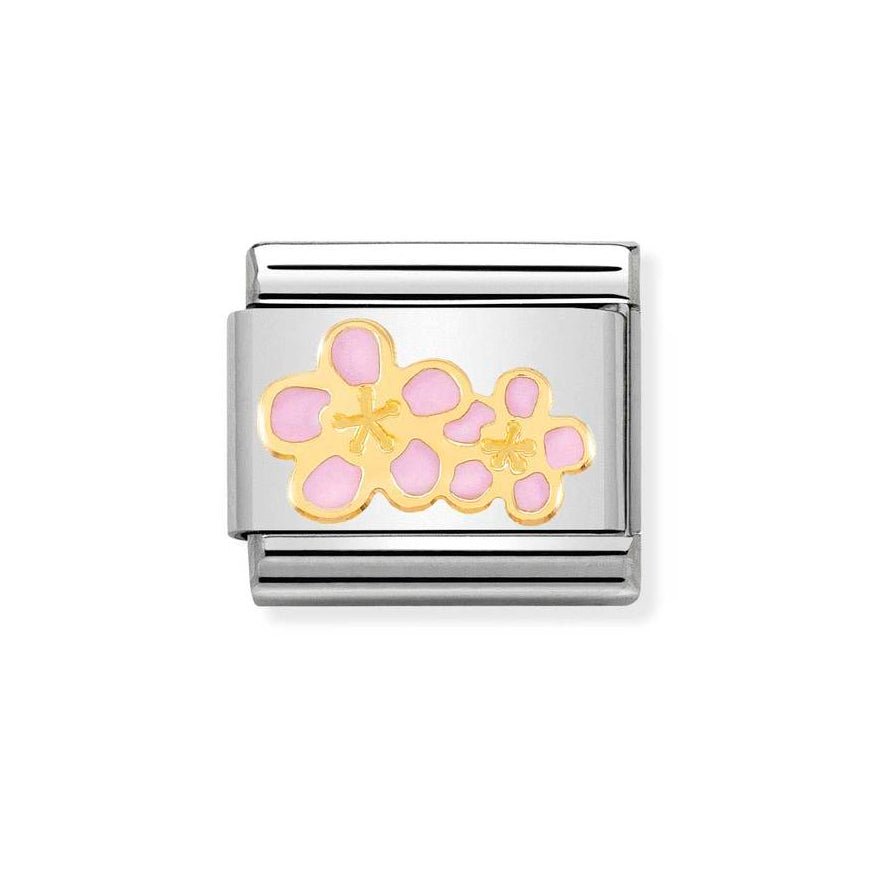 Nomination Gold Classic Peach Flowers Charm - MococoNomination030278/168033497484017Charms and Links
