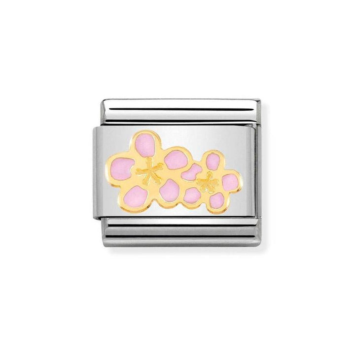 Nomination Gold Classic Peach Flowers Charm - MococoNomination030278/168033497484017Charms and Links