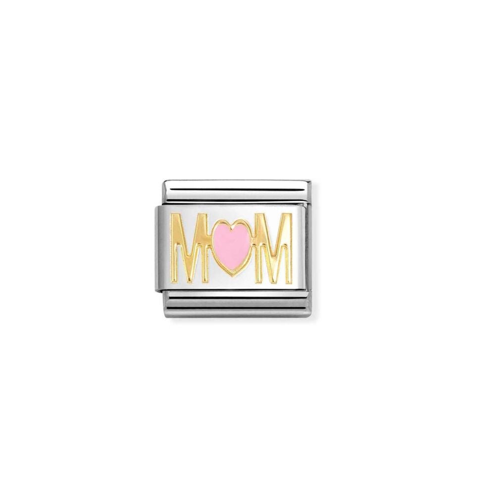Nomination Gold Classic Pink Heart MOM Charm - MococoNomination030272/848033497549204Charms and Links