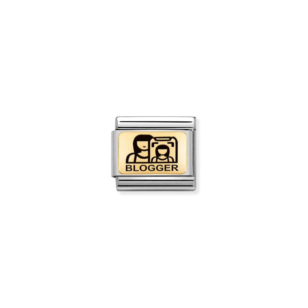 Nomination Gold Classic Plates Blogger Charm - MococoNomination030166/088033497510266Charms