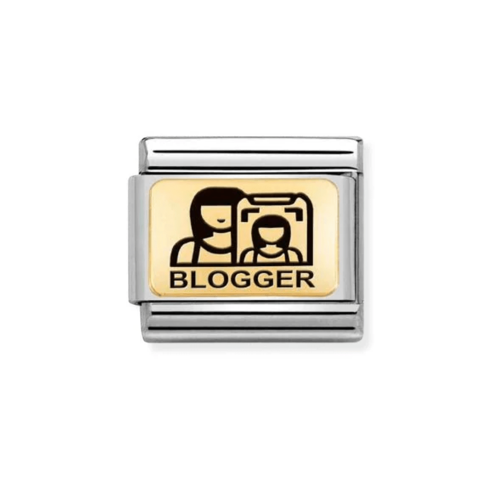Nomination Gold Classic Plates Blogger Charm - MococoNomination030166/088033497510266Charms