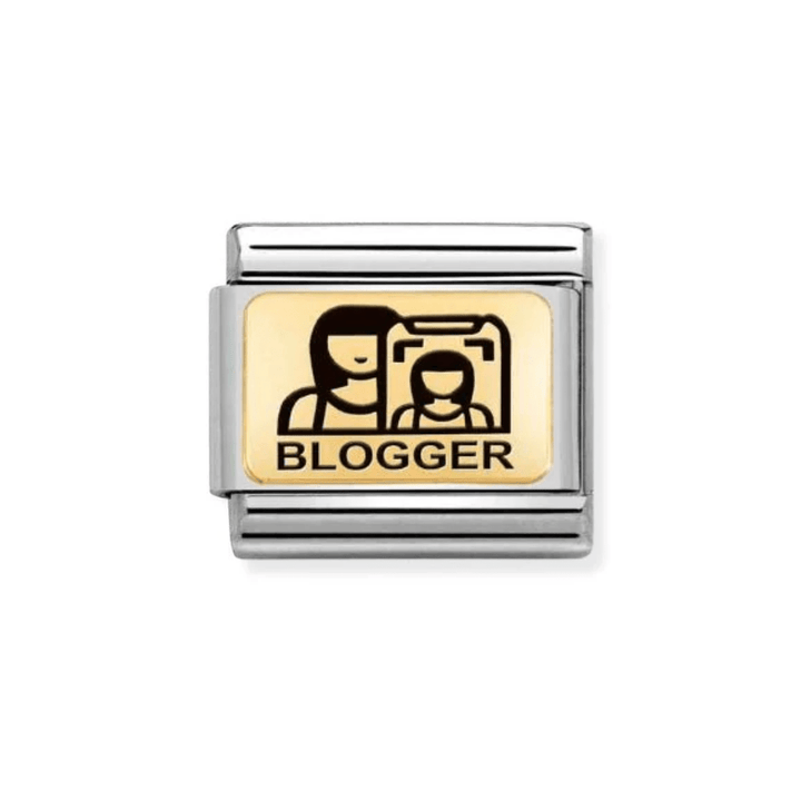 Nomination Gold Classic Plates Blogger Charm - MococoNomination030166/088033497510266Charms