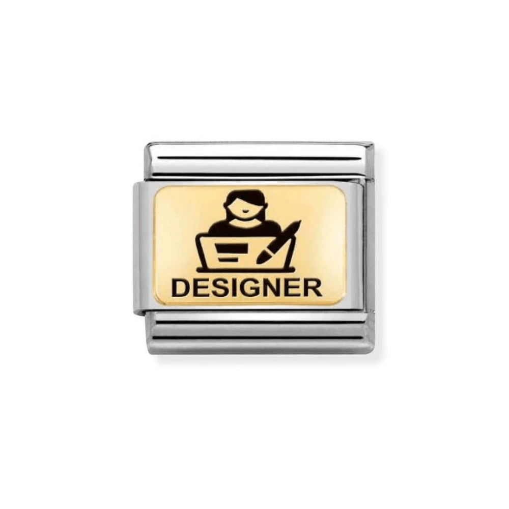 Nomination Gold Classic Plates Designer Charm - MococoNomination030166/098033497510273Charms