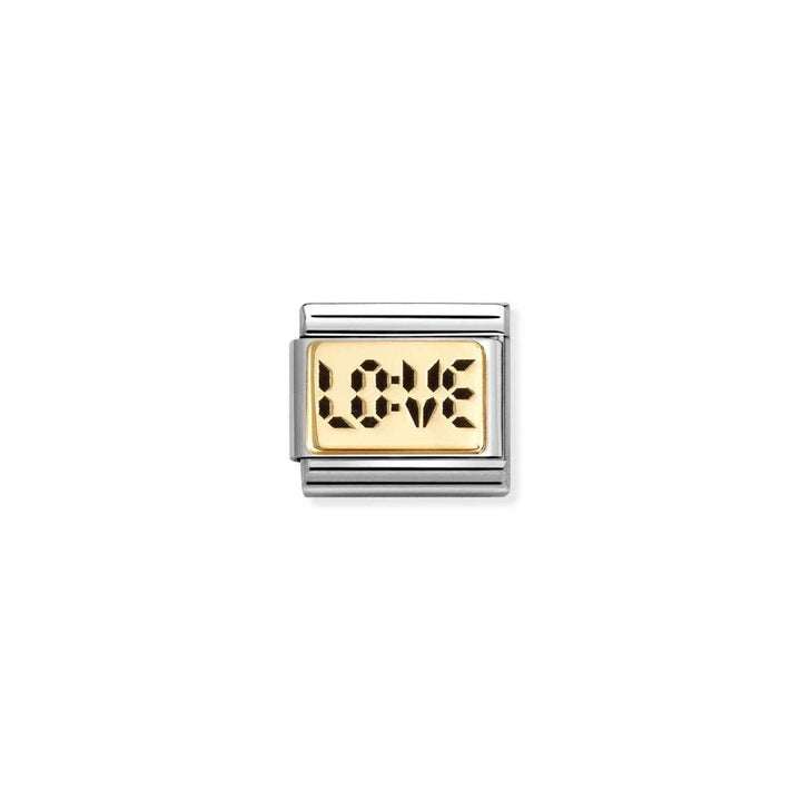Nomination Gold Classic Plates Digital Love Charm - MococoNomination030166/708033497568311Charms